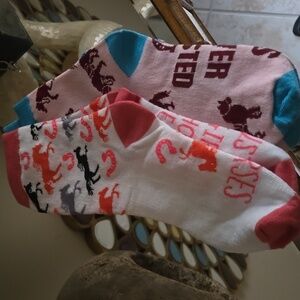 2 Pr Horse pattern Equestrian socks Bundle for the fashionable horse enthusiast